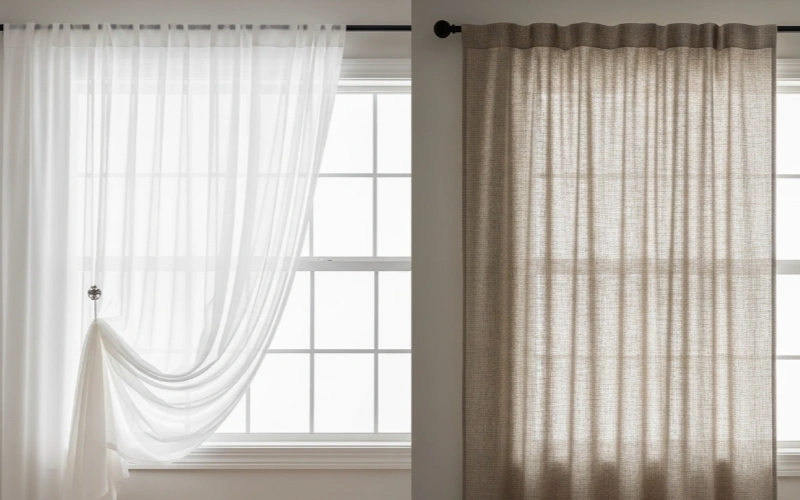Sheer Vs linen Curtains