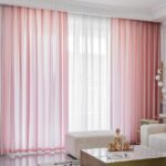 Silk Road Coral Powder Pink Chiffon Curtain