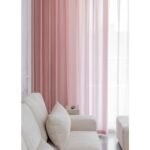 Silk Road Coral Powder Pink Chiffon Curtain