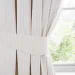 Stripe Cotton Blackout Eyelet Curtains